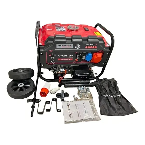 Generador Portátil Group Storm 3800w Bencina Monofásico 3.5kW AVR Arranque Eléctrico