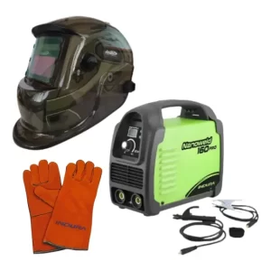 Kit Soldadora Indura 160a + Máscara Redbo Rblye95h + Guante