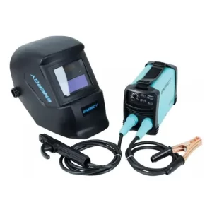 Kit Soldadora Inverter 140a + Mascara De Soldar Color Celeste Energy