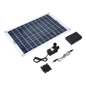 Kit De Bomba De Agua Solar 50w Panel 800l/h 12vbajo Ruido