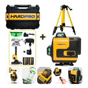 Nivel Láser 16 Líneas Hardpro 360 Verde + Trípode y Control