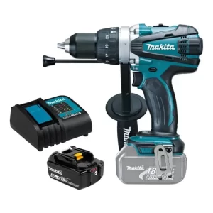 Taladro Atornillador Percutor 18v 91 Nm (3 Ah) Makita Dhp458