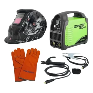 Kit Soldadora Indura 160a + Máscara Redbo Rblye64 + Guante