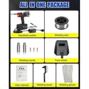 Soldadora Mig Portatil Tll 120a 110v Manual Sin Gas Kit