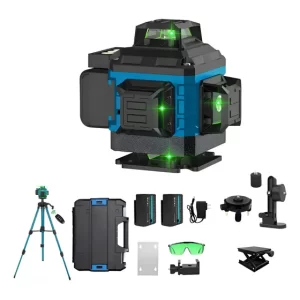 Nivel Láser 16 Líneas Verde 360 con Trípode Ajustable 1m