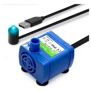 Bomba De Agua Sumergible Luz Led Fuente Bebedero Perro Gato