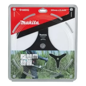 Cuchilla Makita D-66042 de 3 puntas 305 mm x 25,4 mm para desbrozadora