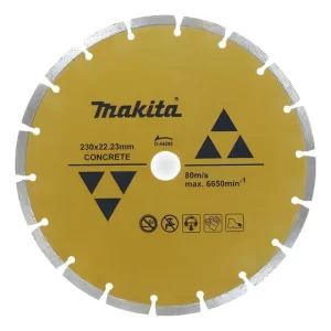 Disco Diamantado Segmentado Concreto 9'' Makita D-44292 Dorado Oscuro