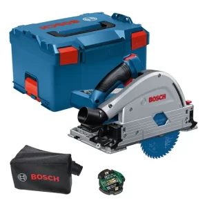 Sierra de Inmersión Inalámbrica 18V Bosch GKT 18v-52 GC con 1 Disco De Sierra Circular Expert con 1 Bolsa De Recolección De Polvo con Maletín Plástico Sin Batería Incluida