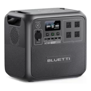 Bluetti Ac180 Generador Solar Portátil 1800w/1152wh Batería Lifepo4 Central Eléctrica para Suministro de Energía solar, Para Camping Y Viajes,Cortes de energía,trabajos