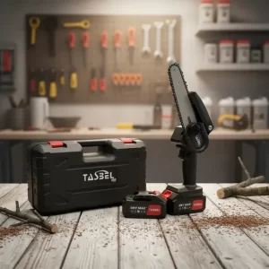 Mini Cierra Podadora Portatil +2 Bateria Inalambrica Negra