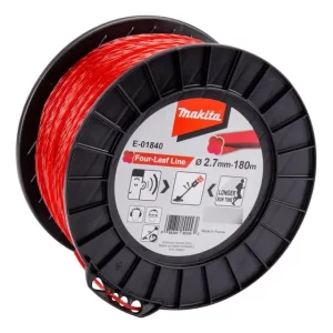 Rollo 180m Nylon Forma Trebol Rojo 2,7mm - Makita
