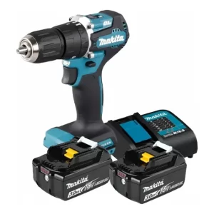 Taladro Percutor 13mm 18v + 2 Baterias 18v + Cargador Makita