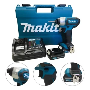 Destornillador de impacto Makita TD110dsae de 12 V y 2.0 Ah, color azul, 110 V/220 V (bivoltio)