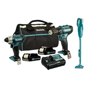 Kit Taladro Percutor /atornillador/aspiradora Makita Clx228