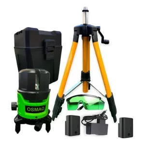 Nivel Láser 5 Líneas Verde Profesional + 2 Baterías
