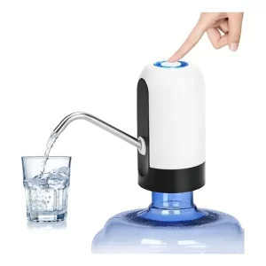 Bomba Dispensador Eléctrico Recargable Agua Bidón USB Mi Negro/Blanco