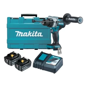 Taladro Percutor Inalambrico 125 Nm Bl 2baterias 5ah Makita Color Verde