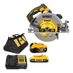Sierra Circular Eléctrica Inalámbrica Dewalt Dcs570bkit