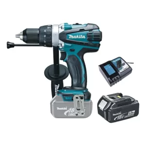 Taladro Atornillador Percutor 18v 91 Nm (5 Ah) Makita Dhp458