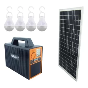Generador Solar De 150 Watt Con 4 Ampolletas Fm Bluetooth