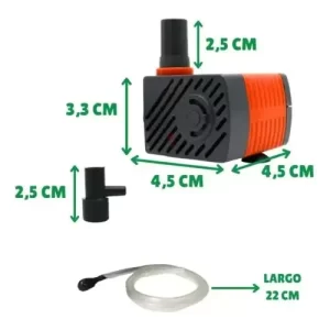 Bomba Para Fuente De Agua 300 L/h Bebedero Acuario Pileta