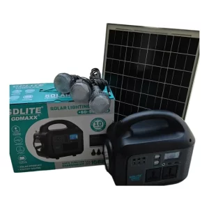 Kit Generador Solar Portátil 150w Ampolletas Radio Gd9001pro
