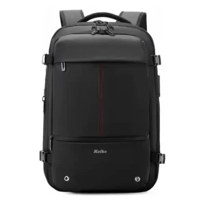 Mochila De Viaje Kolke Compresión Y Bomba Al Vacío Incluida Negro Liso