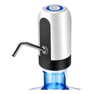 Bomba De Agua Dispensador Eléctrico Inalámbrico Usb Bidón Color Blanco y Negro