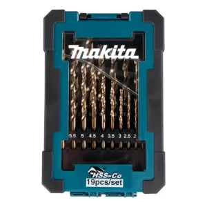 Set Brocas Metal Hss-cobalto 19 Pzas Makita JDJD3401 Escalonada