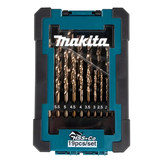 Set Brocas Metal Hss-cobalto 19 Pzas Makita JDJD3401 Escalonada