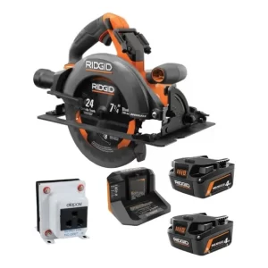Kit Sierra Circular 7-1/4  + Cargador + Bateeria Ridgid
