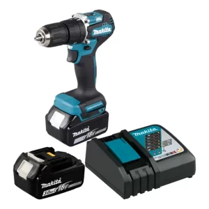 Kit Taladro Percutor Inalámbrico Makita 13mm 18v 2 Bat 3 Ah