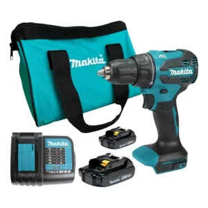 Kit Taladro Percutor Inalam. 18vcar/2bat Makita Dhp490syx2