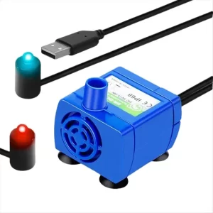 Bomba De Agua Con Luz Led Para Mascotas, Motor De Fuente Par