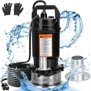 Bomba De Agua Sumergible 370w, Flujo Máximo 1500l/h, Bomba Sumergible Agua Sucia Para Piscina, Jardín Y Estanque