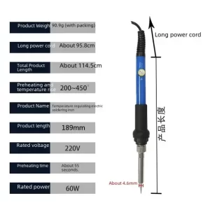 Juego de Soldadura 60W con Temperatura Constante - 8 Piezas