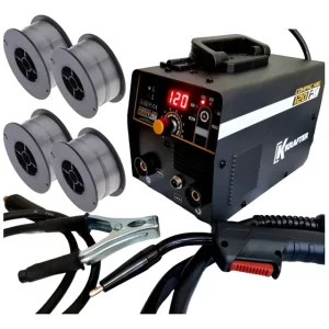 Soldadora Krafter Compac Mig 120 Flux  + 4 Rollos  Y 2 Boqui