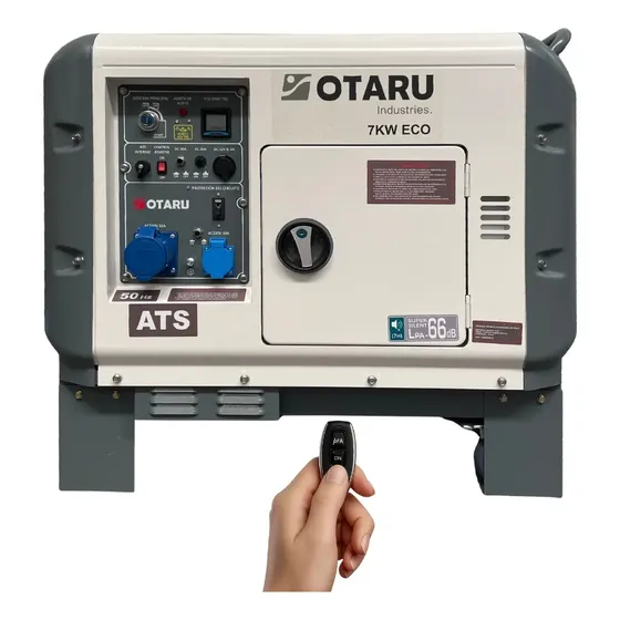 Generador Otaru Diésel 7kw Monofásico Encendido A Distancia Blanco