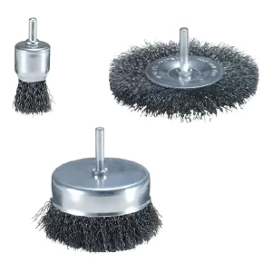 Cepillo Grata Escobilla Acero Para Taladro Set 3pcs Makita Color Gris