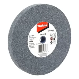 Rueda De Esmeril A60m 150 X 16 X 12.7 P/ Gb601 Makita B51910 Color Gris