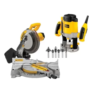 Kit Rebajadora Stanley 1200W + Ingleteadora Dewalt