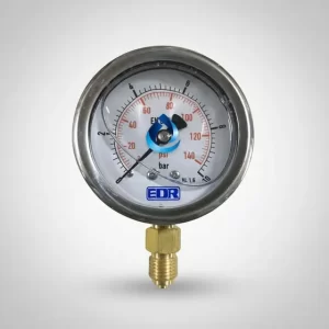 Manómetro Glicerina 0-10 Bar 63mm Inox Conexión 1/4