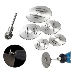 Set 5 Mini Sierras Circulares Para Taladro O Dremel