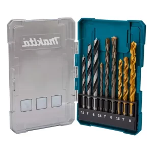 Set De Brocas Makita D-71978 Metal Madera Concreto 9 Piezas