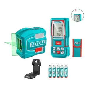 Kit Medidor y Nivel Laser Verde Total Tools