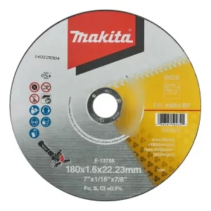 Disco Corte Inox 7'' X 1,6mm A60u - Makita Color Gris