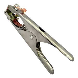 Pinza Toma Tierra Soldar 300 Amp Profesional Wokin Plateado