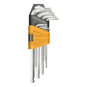 Set 9 Llaves Allen Medianas Ingco Plateado