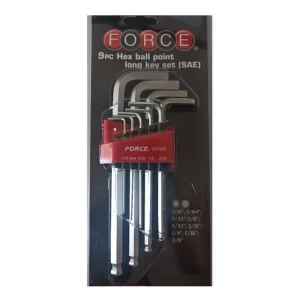 Juego Llaves Allen Larga 1/16-3/8 Force
